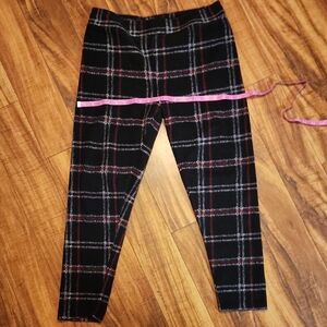 Cuddl Duds Black and Red Plaid Joggers